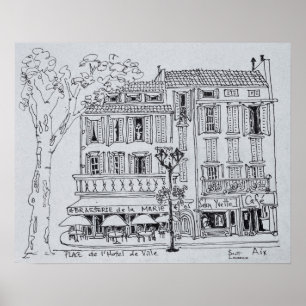 Affiches Place de L'Hotel de Ville Aix et Provence