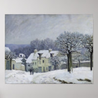 Place du Chenil à Marly-le-Roi, Neige, 1876