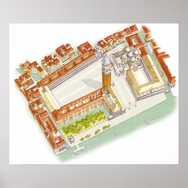 Affiches Place San Marco. Venise Italie (Devant)