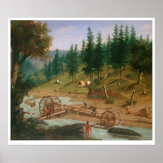 Affiches Placer Mining at Foster's Bar, Californie (1331A)