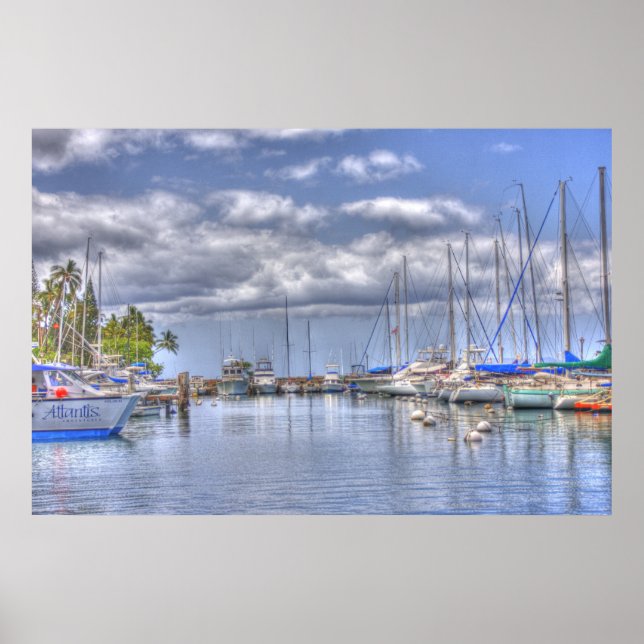 Affiches Placid Maui Harbor (Devant)