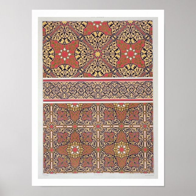 Affiches Plafond arabesques de la mosquée El-Bordeyny, (Devant)
