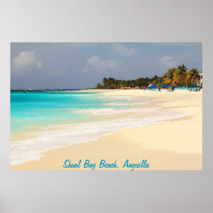 Affiches Plage de baie de banc, Anguilla