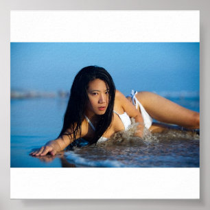 Affiches Plage de bikini blanc