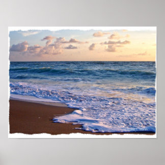 Affiches Plage de Floride saturée au lever du soleil