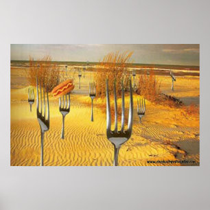 Affiches Plage de hot-dog