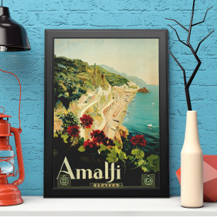 Affiches Plage de la côte italienne d'Amalfi