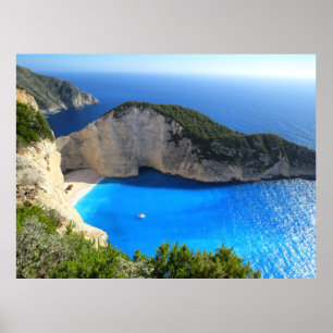 Affiches Plage de Navagio, Zakynthos, Grèce