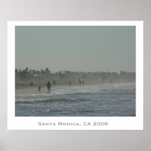 Affiches Plage de père Noël Monica