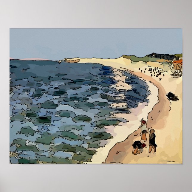 Affiches Plage, Fauvisme (Devant)