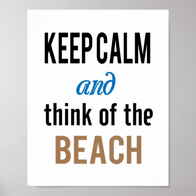 Affiches Plage Garde Calme (Devant)