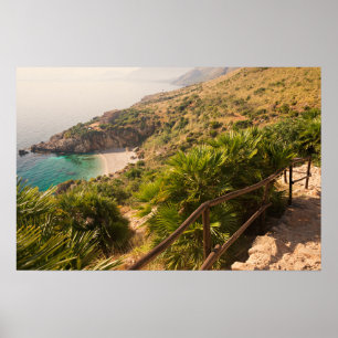 Affiches Plage isolée à Lo Zingaro, Sicile