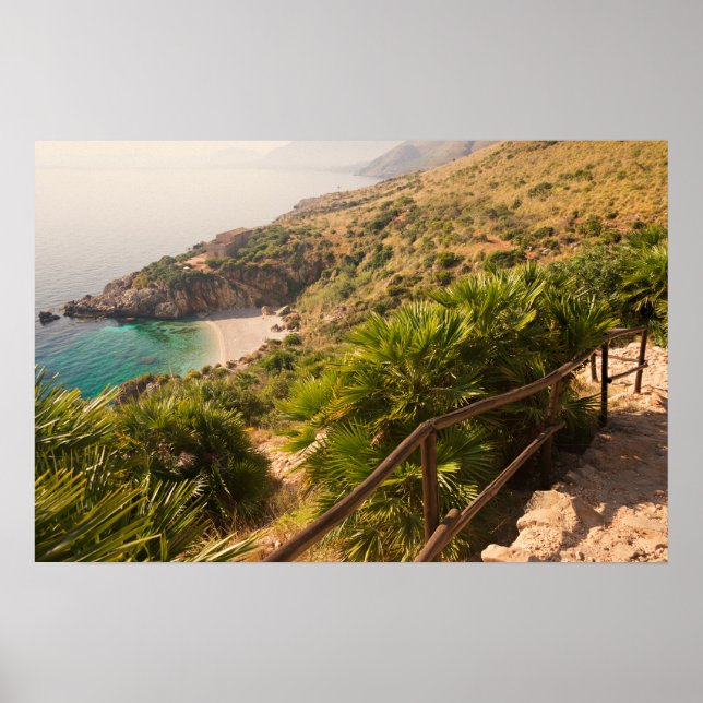 Affiches Plage isolée à Lo Zingaro, Sicile (Devant)