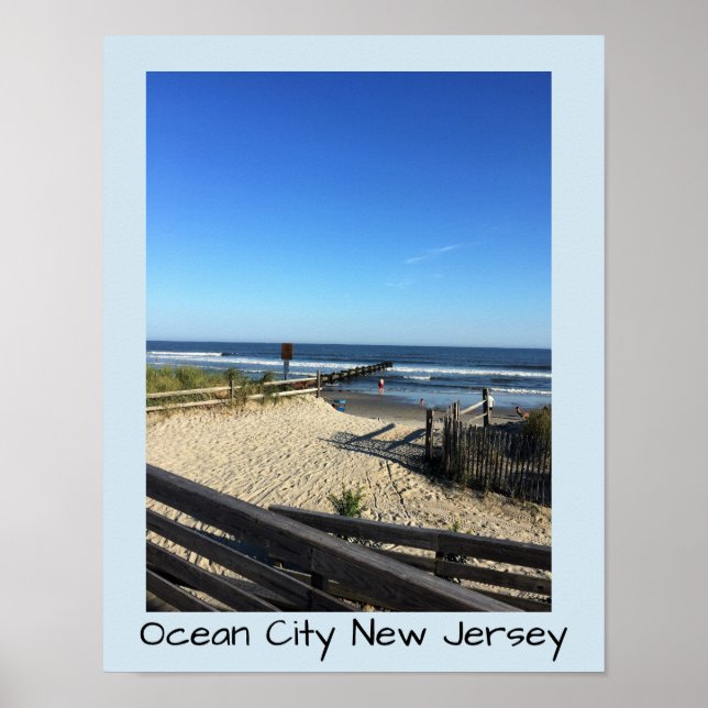 Affiches Plage Ocean City New Jersey (Devant)