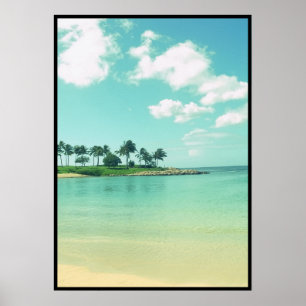 Affiches Plage Turquoise tranquille et sereine à Hawaii