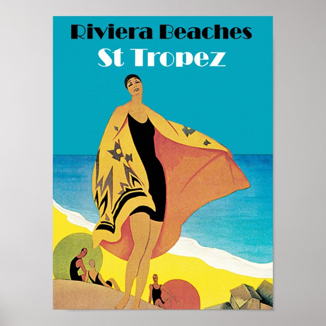 Affiches Plages de Riviera ~ St Tropez (Devant)