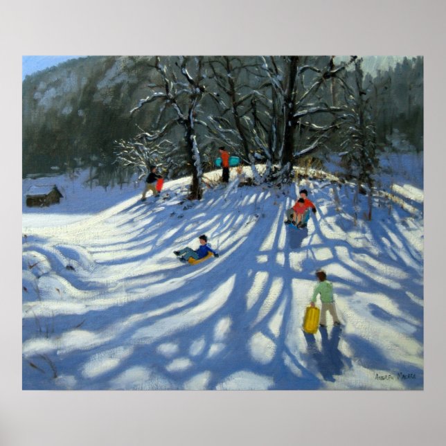 Affiches Plaisir dans la neige Morzine France (Devant)