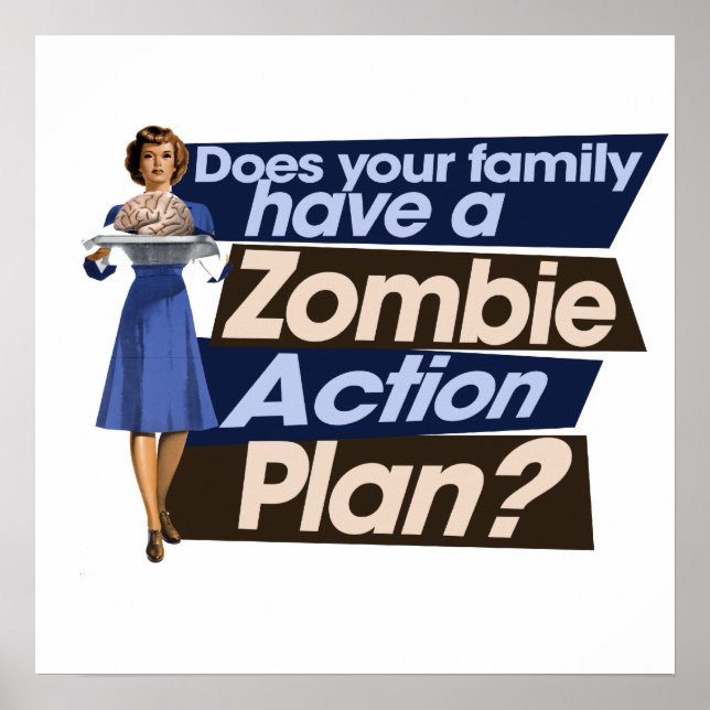 Affiches Plan d'action Zombie (Devant)