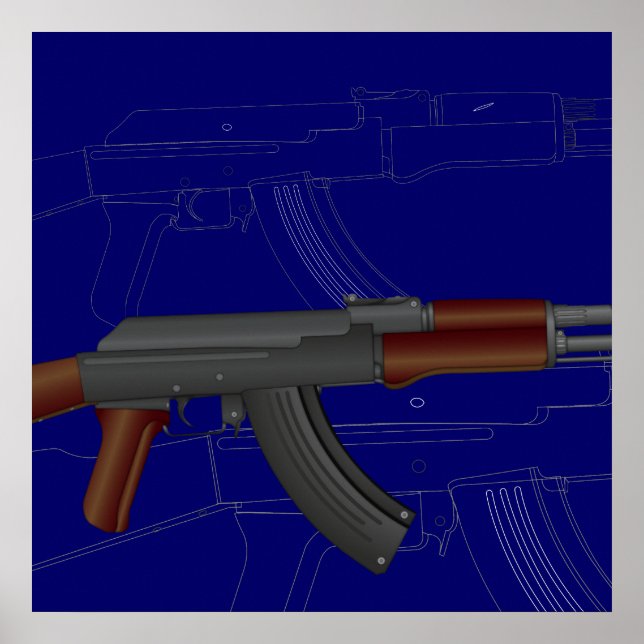 Affiches Plan de l'AK47 (Devant)