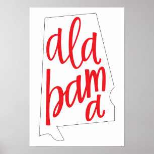 Affiches Plan de l'État Alabama