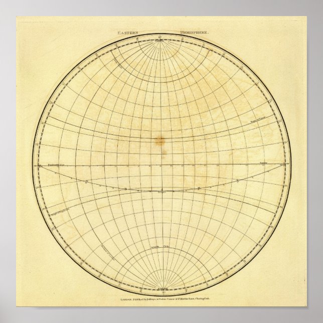 Affiches Plan de l'hémisphère oriental (Devant)