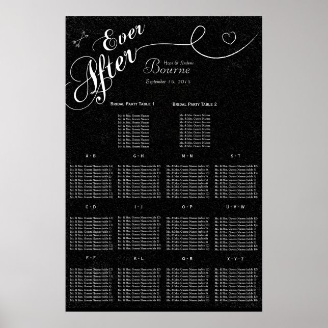 Affiches Plan de table du conte de fées noir Ever After (Devant)