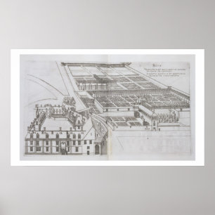 Affiches Plan des jardins clos et Château de Gaillo