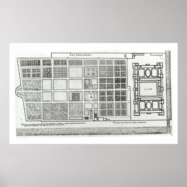 Affiches Plan du Palais et du Jardin (Devant)
