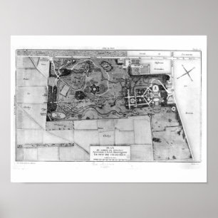 Affiches Plan du Parc Monceau à Paris