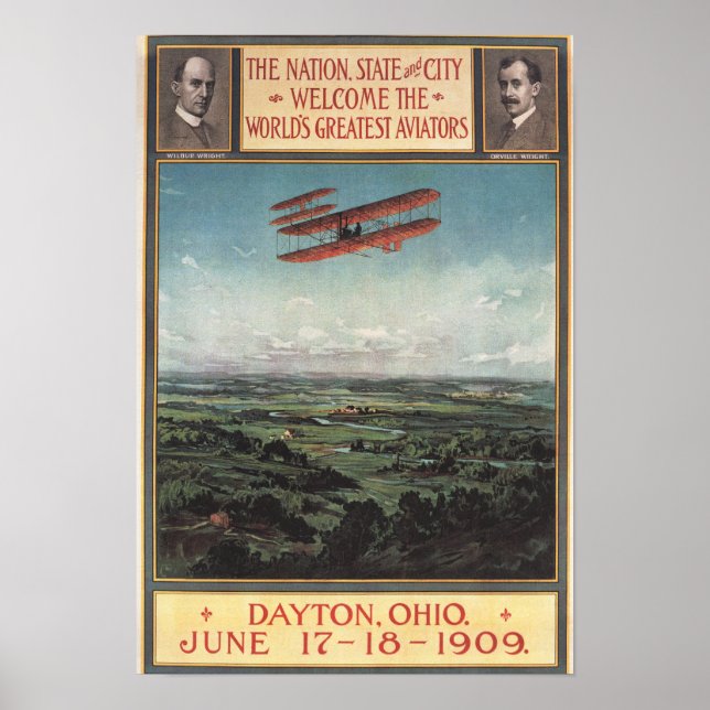 Affiches Plan Wright Brothers (Devant)