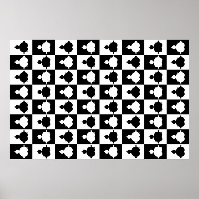 Affiches Planche d'échecs de Mandelbrot (Devant)