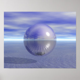 Affiches Planète Océanique Violette Paisible Amour Paix Har