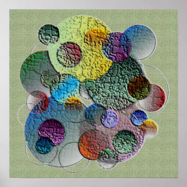 Affiches Planètes Abstraites (Devant)