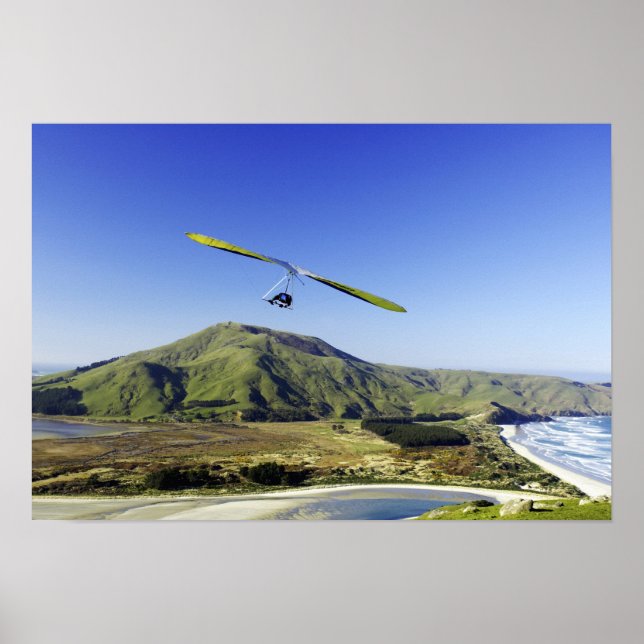 Affiches Planeur, péninsule d'Otago, près de Dunedin, (Devant)