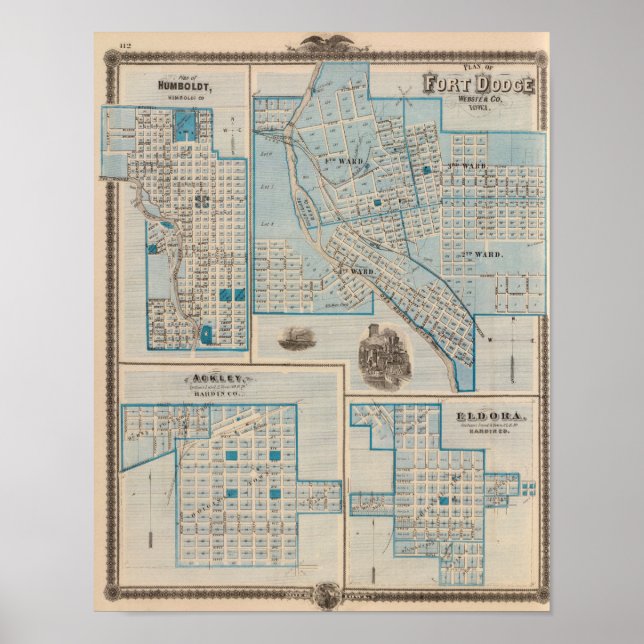 Affiches Plans de Fort Dodge, Humboldt (Devant)
