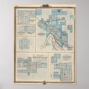 Affiches Plans d'Ottumwa, Russell, Scranton