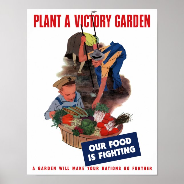 Affiches Plante un jardin de victoire — Notre nourriture se (Devant)