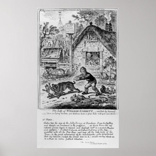 Affiches Plaque 1, de "La vie de William Cobbett" (Devant)