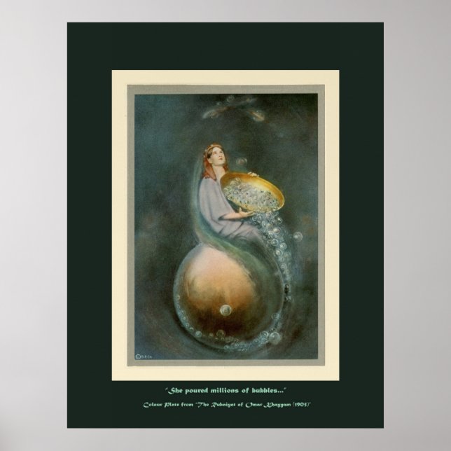 Affiches Plaque d'art couleur de la Rubaiyat d'Omar Khayyam (Devant)