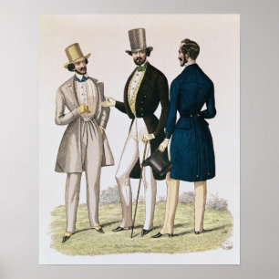 Affiches Plaque de mode représentant des vêtements masculin