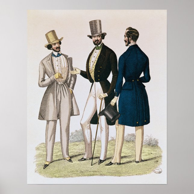 Affiches Plaque de mode représentant des vêtements masculin (Devant)