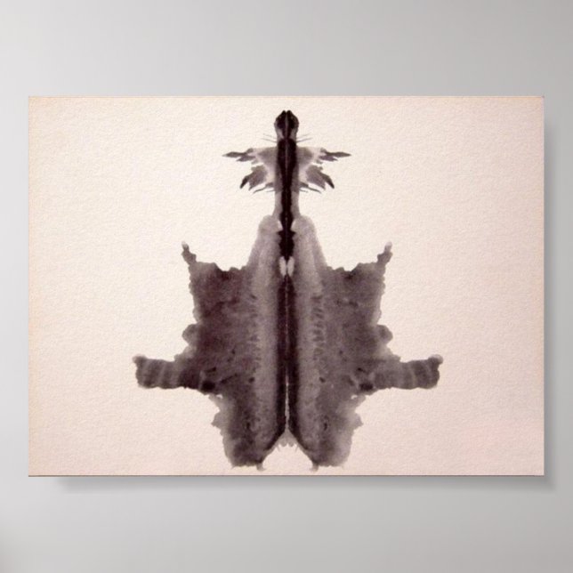 Affiches Plaque d'encre de test Rorschach 6 (Devant)