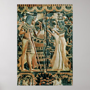 Affiches Plaque from the lid of coffer showing