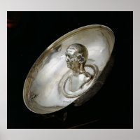 Plat avec le buste d'un homme à l'intérieur