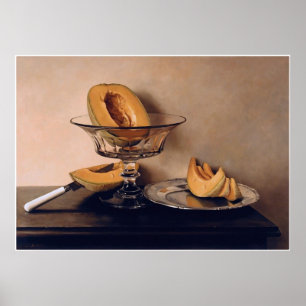 Affiches Plat de cristal avec melons de Mauro David