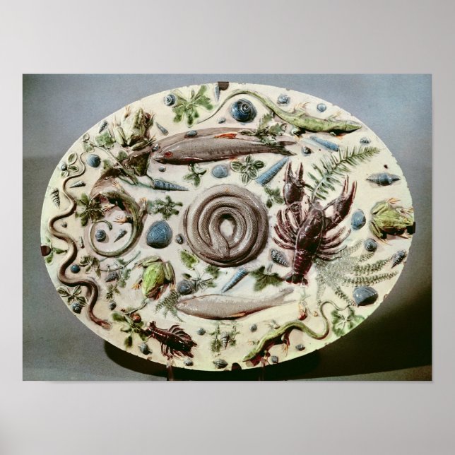 Affiches Plat de Rustique Figuline avec un arrière - plan b (Devant)