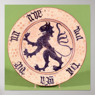 Affiches Plat hispano-mauresque, vitré en étain