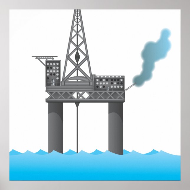 Affiches Plate-forme pétrolière (Devant)
