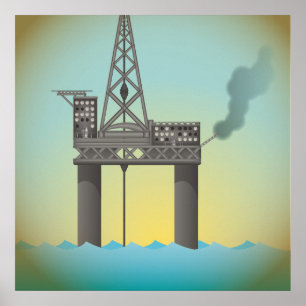 Affiches Plateforme pétrolière
