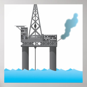 Affiches Plateforme pétrolière